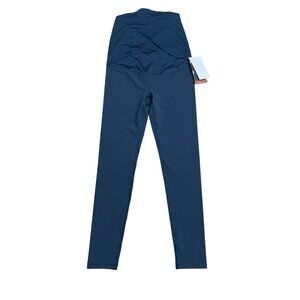 ISABEL MATERNITY ACTIVE LEGGINGS OVER BELLY BLUE STRETCH SIZE XS CASUAL NWT